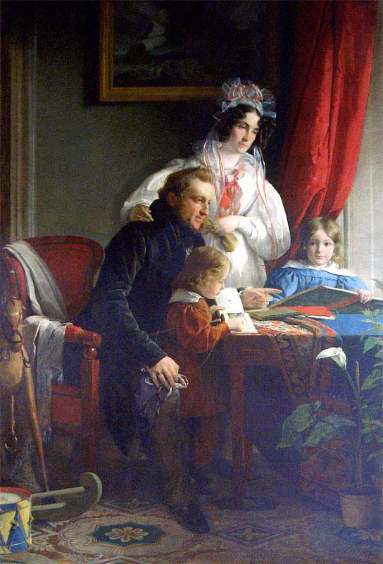 Count August Ferdinand Breuner Enckevoirt with wife Maria Theresia Esterhazy and Children